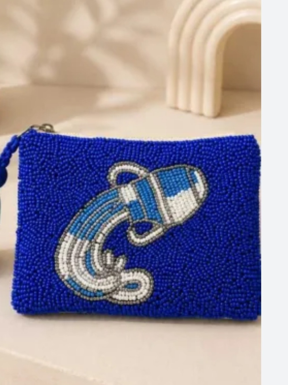 🆕🔖 America & Beyond ✨ CELESTIAL BEADED ZODIAC COIN PURSE✨Aquarius ✨ NWT!!